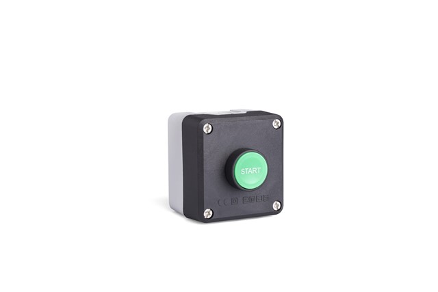 P Series Plastic 1 Hole CPDMY+C3CK (NO) + C4CK (NC) Black-Grey Control Box